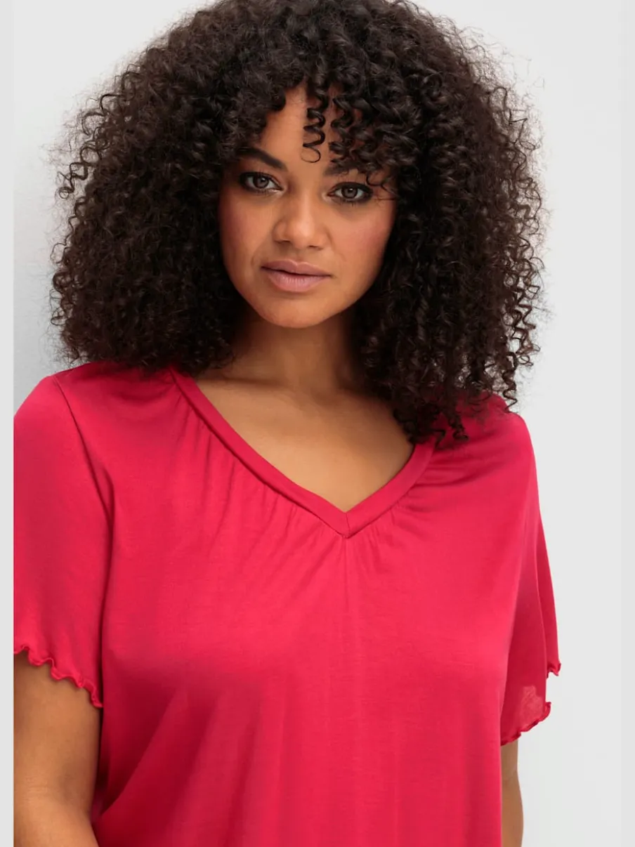 T-shirt encolure en v affinante