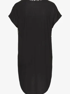 T-shirt à encolure en V avec motifs imprimés en viscose douce