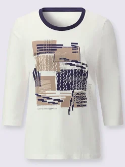 T-shirt à encolure ronde avec imprimé original brillant