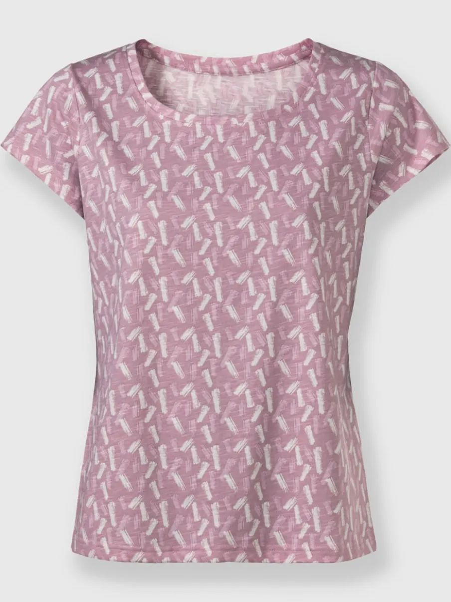 T-shirt à encolure ronde avec imprimé graphique et manches courtes