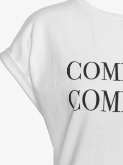 T-shirt encolure ronde avec inscription en coton bio