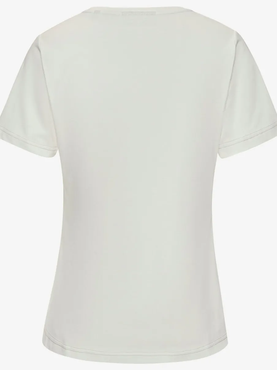 T-shirt encolure ronde avec logo sur le devant