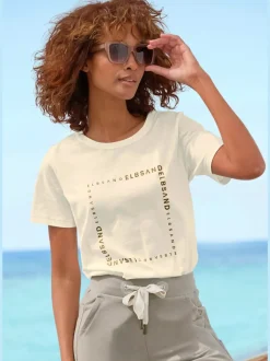 T-shirt encolure ronde avec logo sur le devant