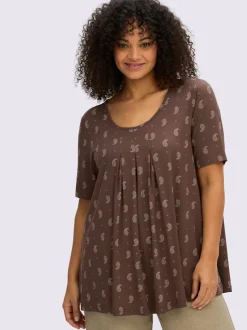 T-shirt à encolure ronde avec motif paisley