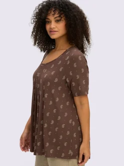 T-shirt à encolure ronde avec motif paisley