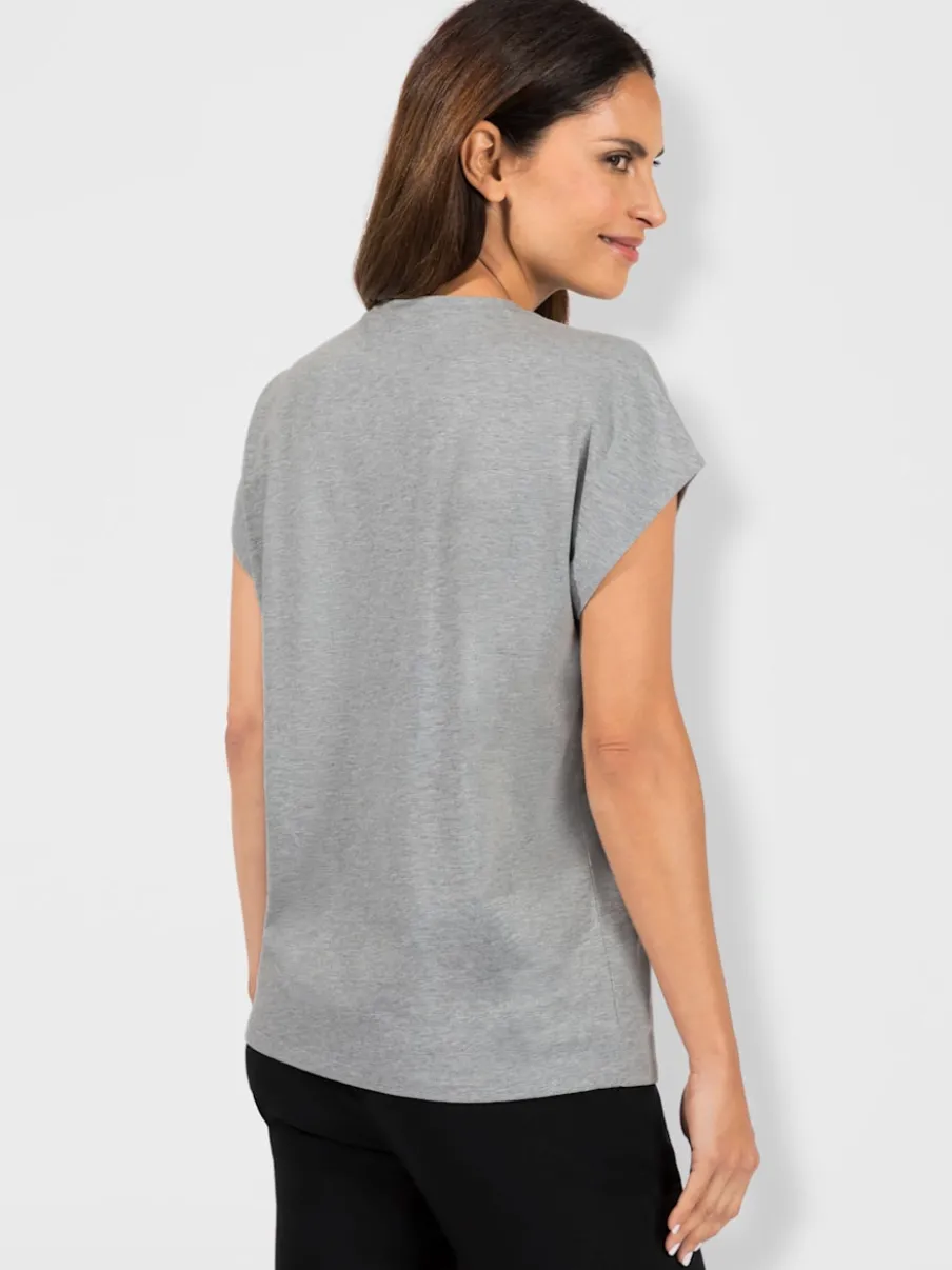 T-shirt à encolure ronde avec motifs de papillons