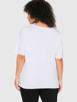T-shirt encolure ronde dégagée