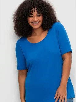 T-shirt encolure ronde dégagée