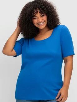 T-shirt encolure ronde dégagée