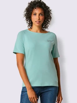T-shirt à encolure ronde en coton Pima doux