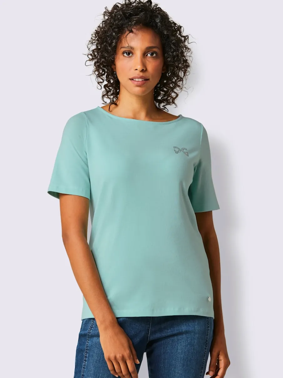 T-shirt à encolure ronde en coton Pima doux