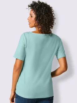 T-shirt à encolure ronde en coton Pima doux