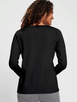 T-shirt à encolure ronde en coton doux confortable