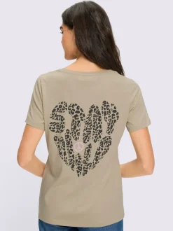 T-shirt à encolure ronde et manches courtes avec motif animal