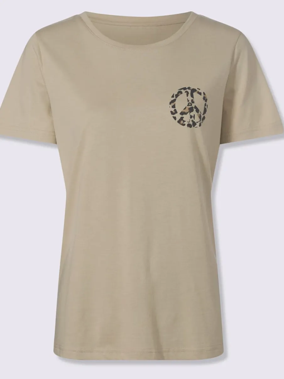 T-shirt à encolure ronde et manches courtes avec motif animal