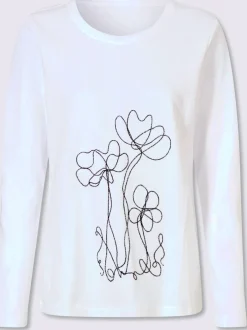 T-shirt à encolure ronde interlock