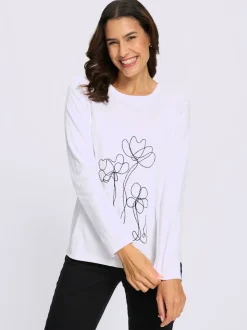 T-shirt à encolure ronde interlock