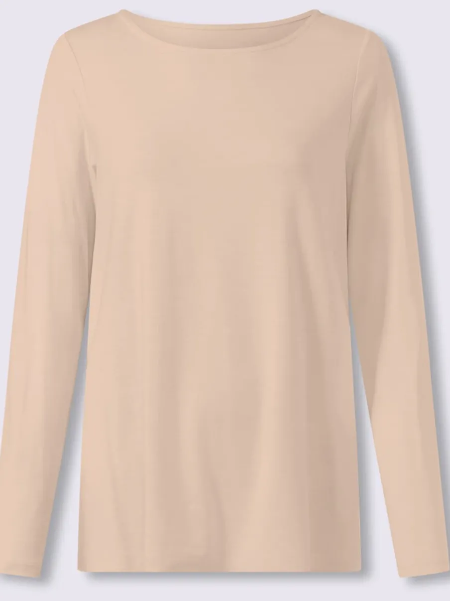 T-shirt à encolure ronde pli creux tendance au dos
