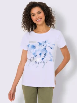T-shirt en coton à col rond et manches courtes