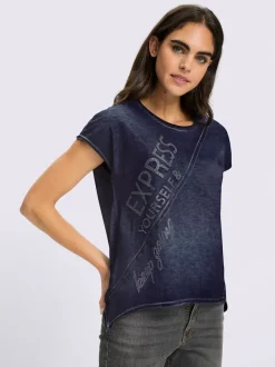 T-shirt en pur coton avec col rond et manches courtes