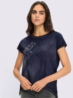 T-shirt en pur coton avec col rond et manches courtes