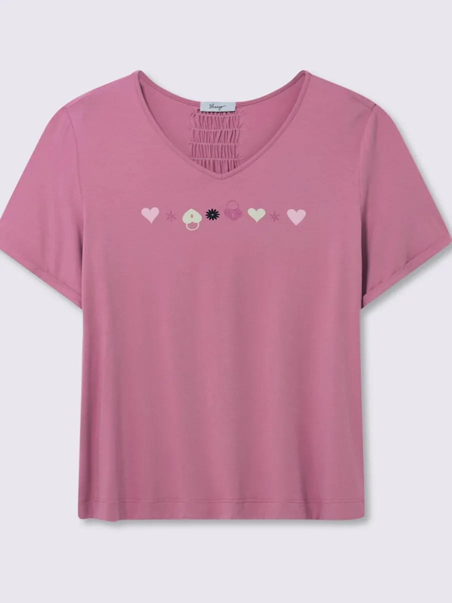 T-shirt en v