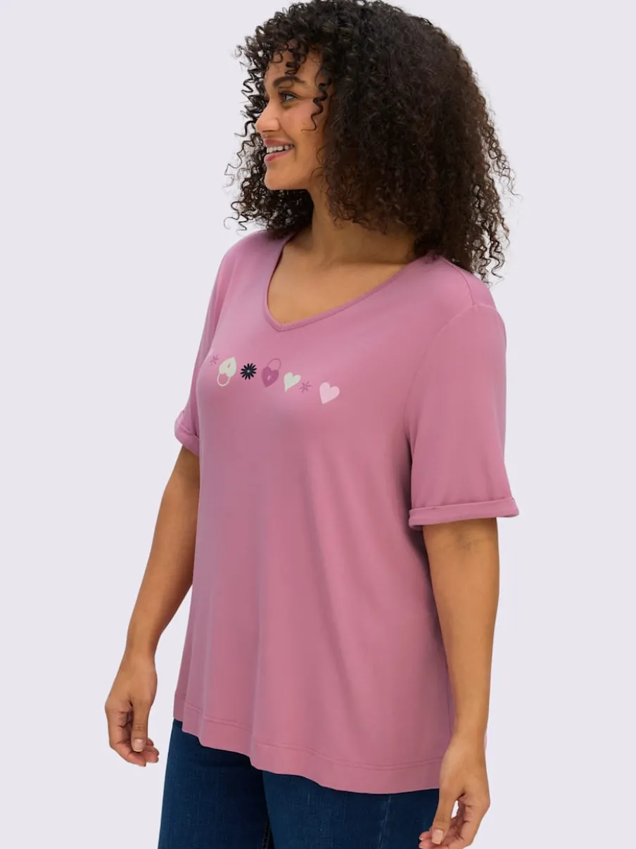 T-shirt en v