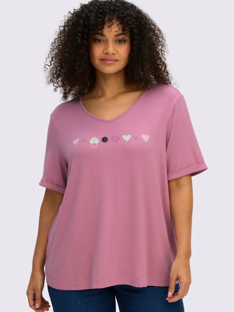 T-shirt en v
