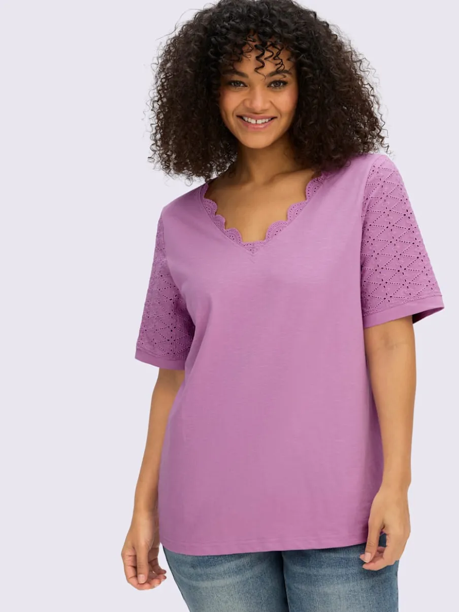 T-shirt en v