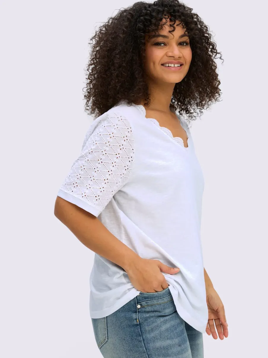 T-shirt en v
