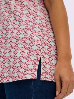 T-shirt en v avec dentelle ajourée