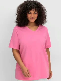 T-shirt en v encolure en v affinante
