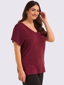 T-shirt en v encolure en v affinante
