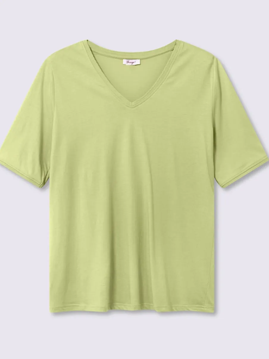T-shirt en v encolure en v affinante