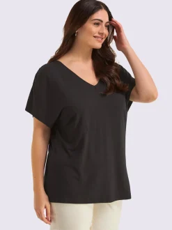 T-shirt en v encolure en v affinante
