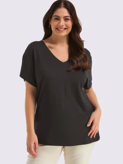 T-shirt en v encolure en v affinante