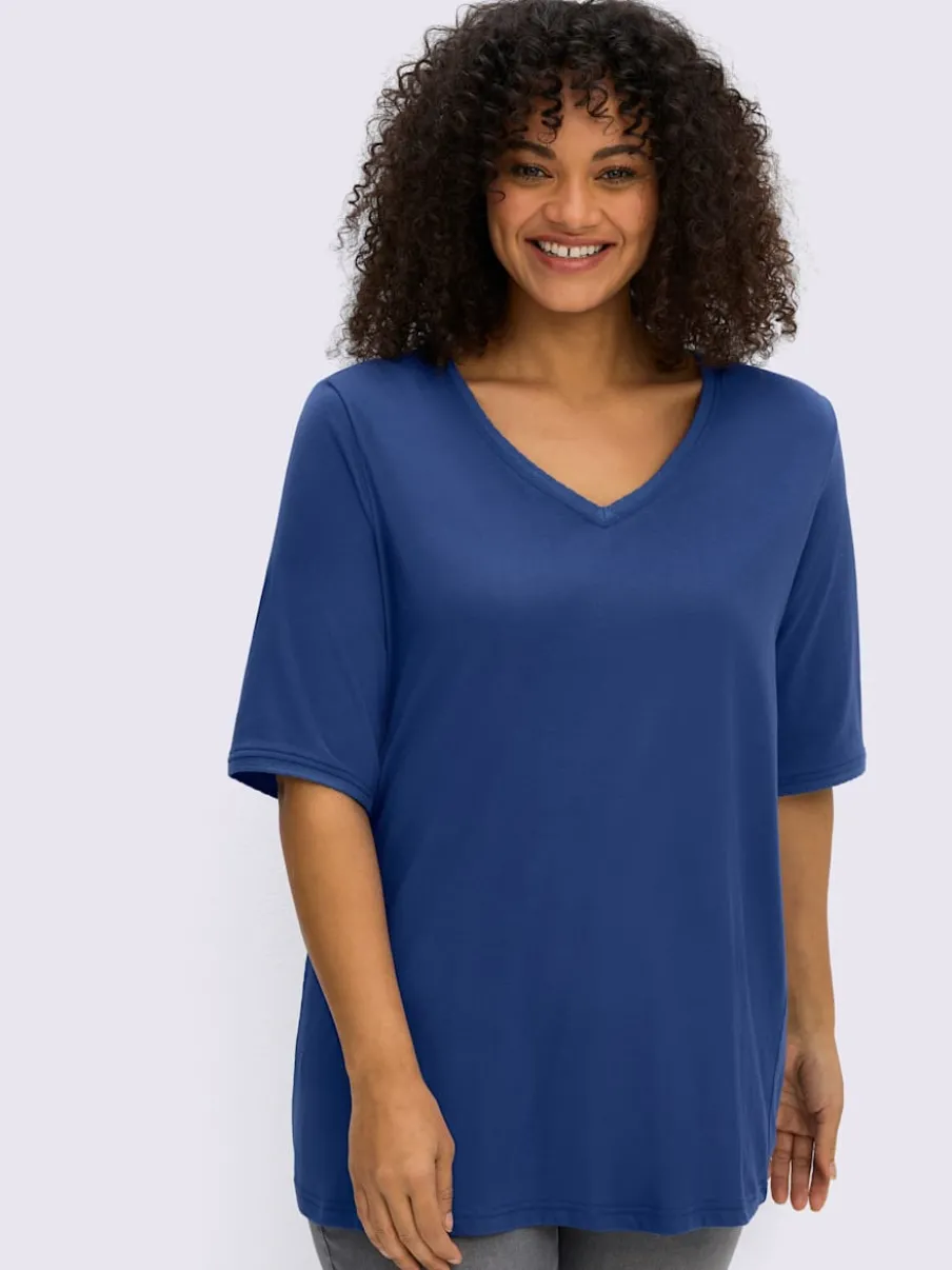 T-shirt en v encolure en v affinante