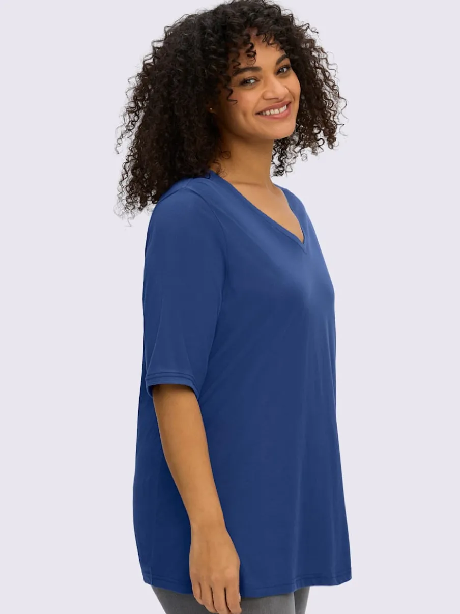 T-shirt en v encolure en v affinante