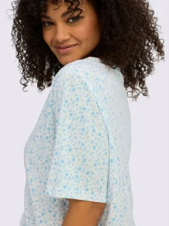 T-shirt en v ourlet à nouer