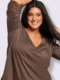 T-shirt en v volants fantaisie