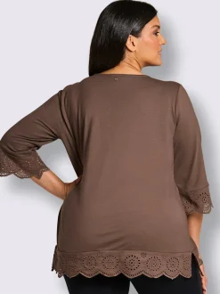 T-shirt en v volants fantaisie