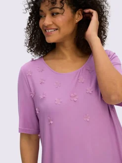 T-shirt fleurs en 3d
