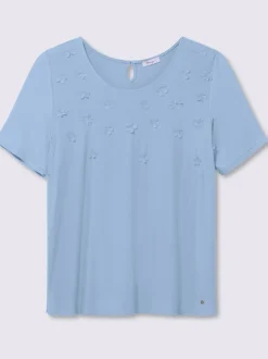 T-shirt fleurs en 3d