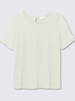 T-shirt fleurs en 3d