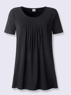 T-shirt fluide en viscose douce à col rond et manches courtes
