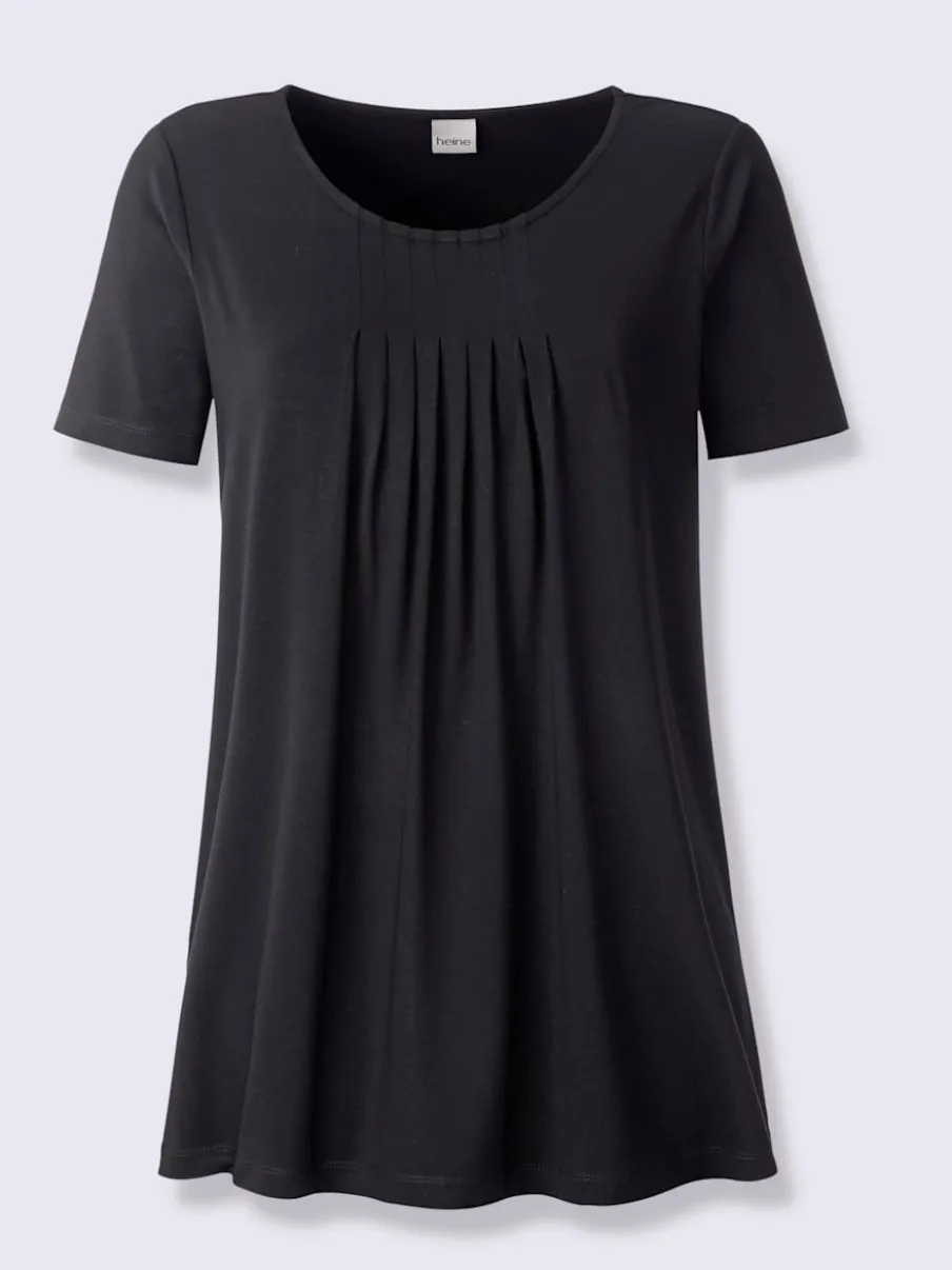 T-shirt fluide en viscose douce à col rond et manches courtes