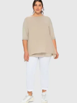 T-shirt forme fluide en pointe