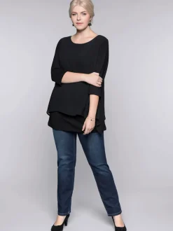 T-shirt forme fluide en pointe