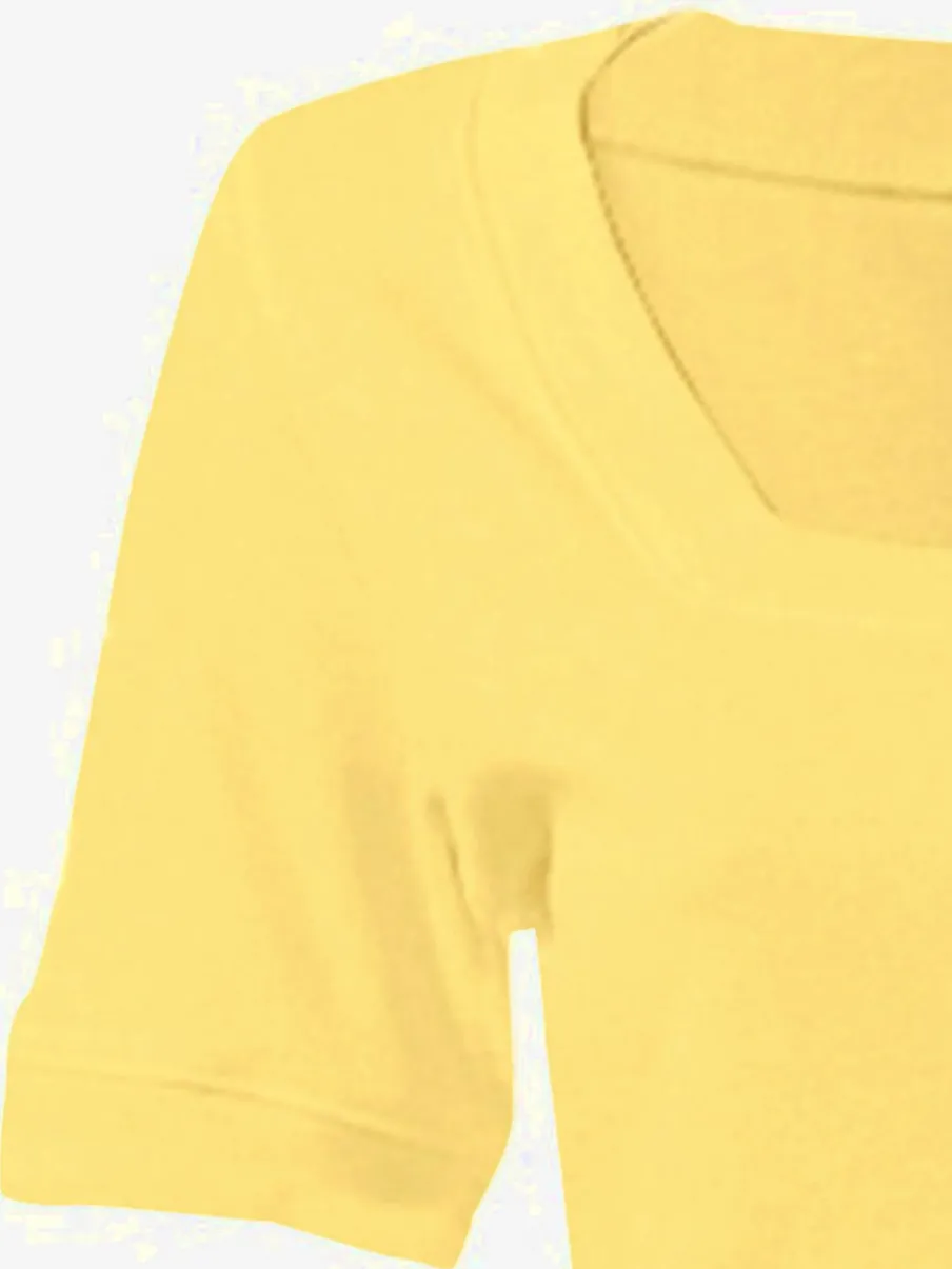 T-shirt à grande encolure carrée avec manches courtes et coupe ajustée