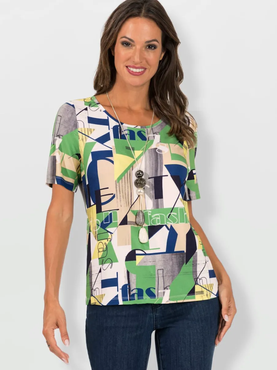 T-shirt graphique à manches courtes en viscose douce